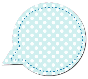 a blue speech bubble